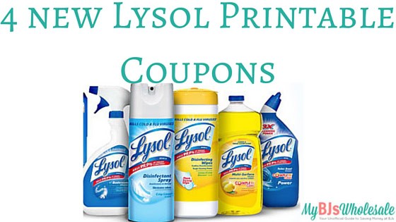 4 New Lysol Printable Coupons