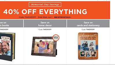 40% OFF-everything-on-shutterfly-memorial-day-sale