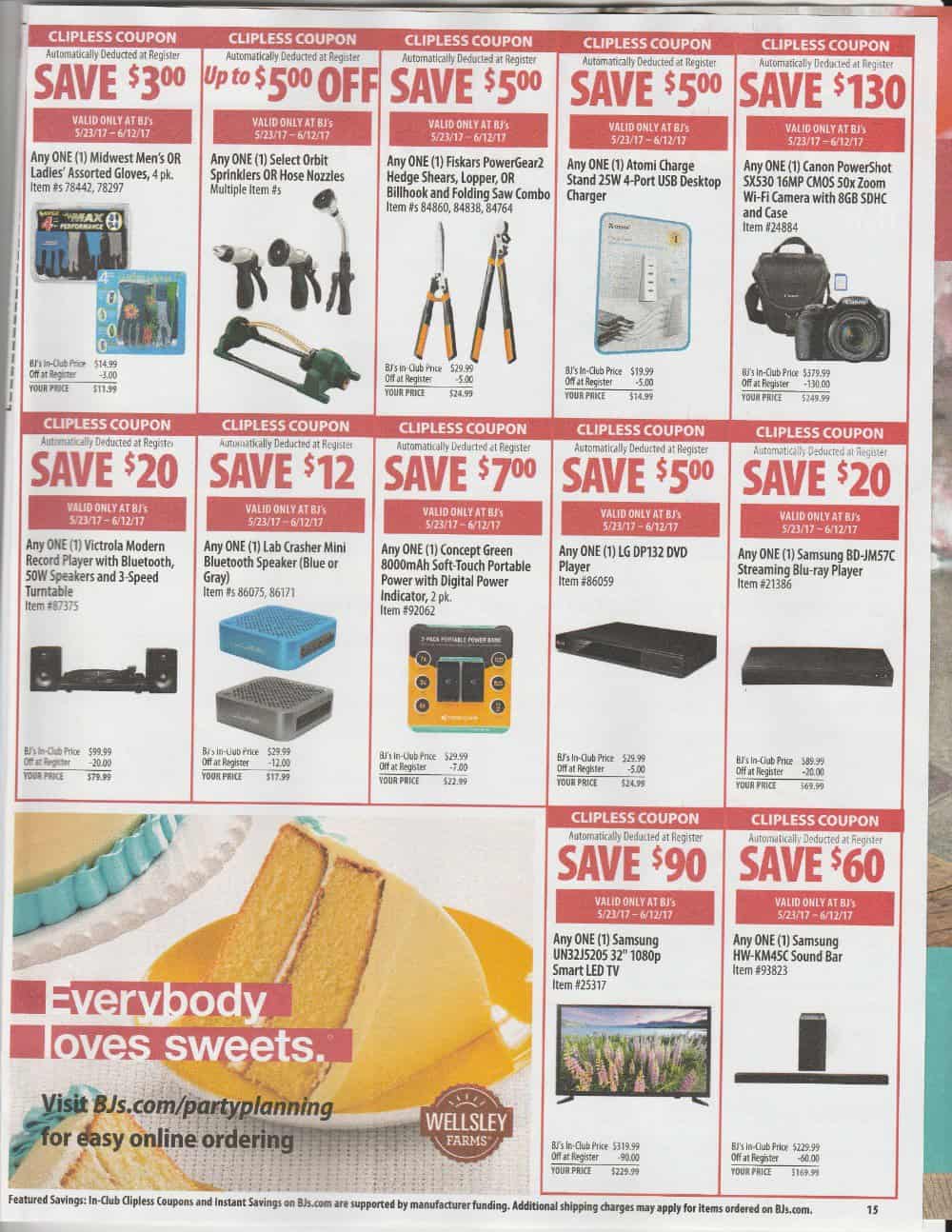 BJs front of club coupon scan
