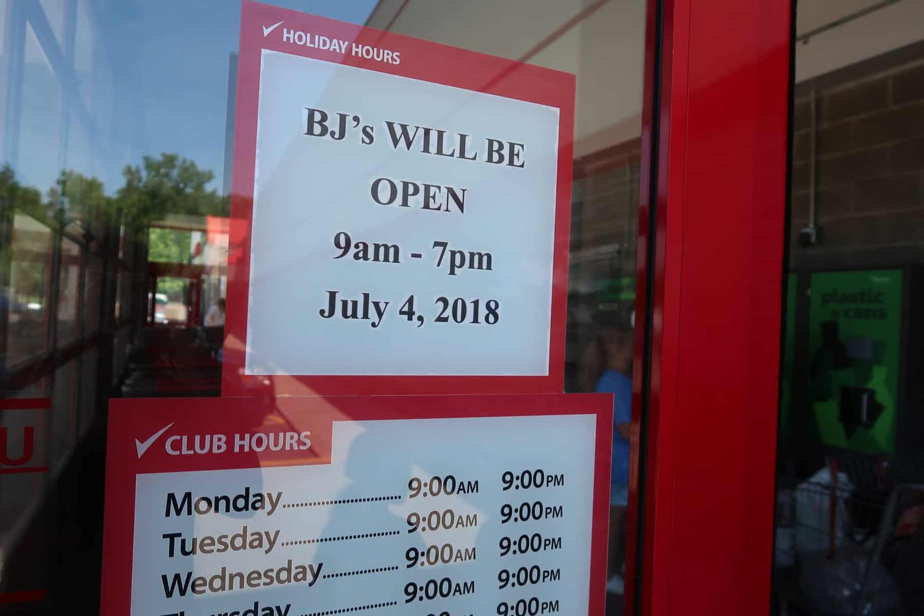 bjs wholesale 4th of july hours