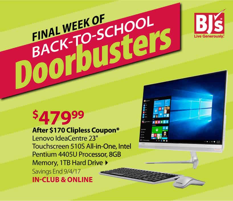 BJs back to school lenovo computer deal