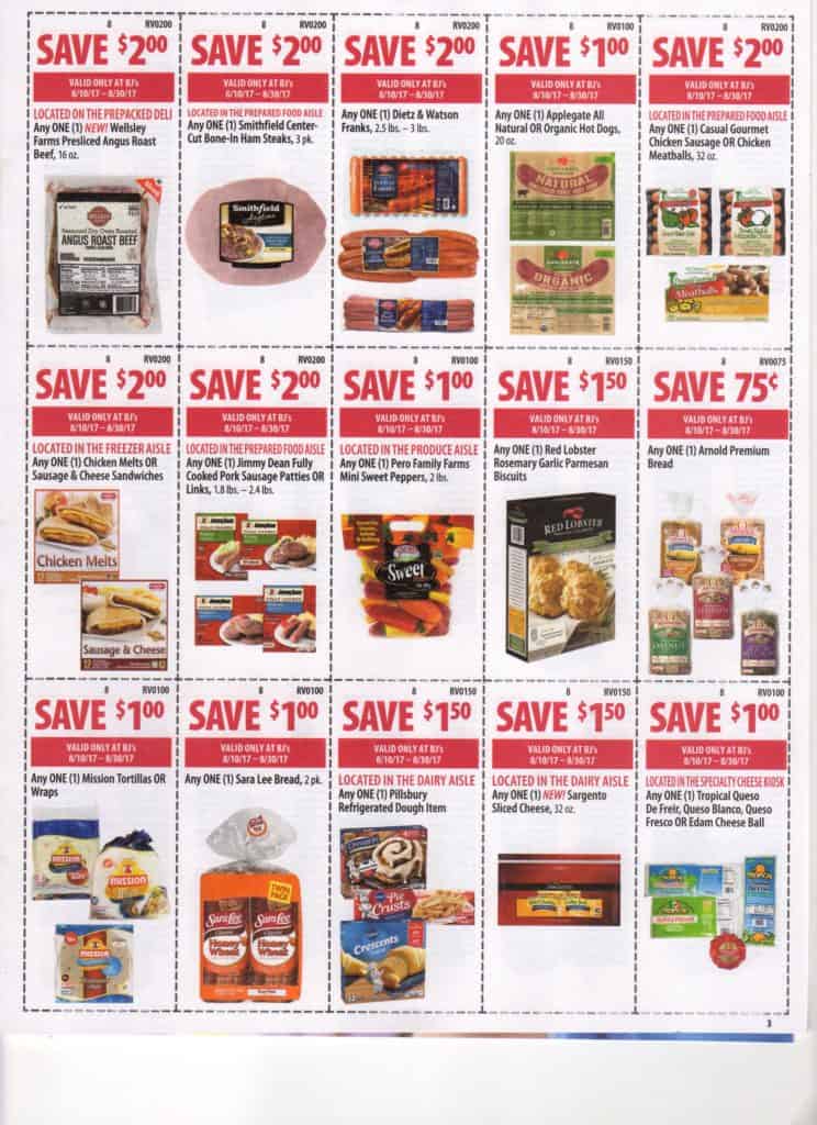 BJs front of club coupons and scan