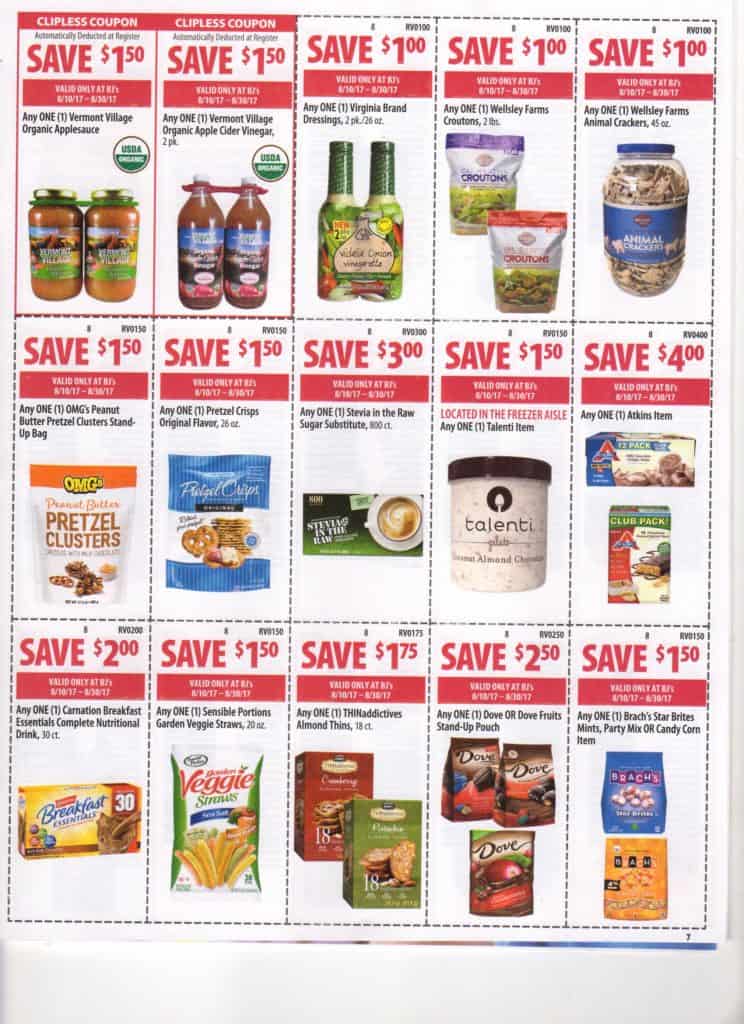 BJs front of club coupons and scan