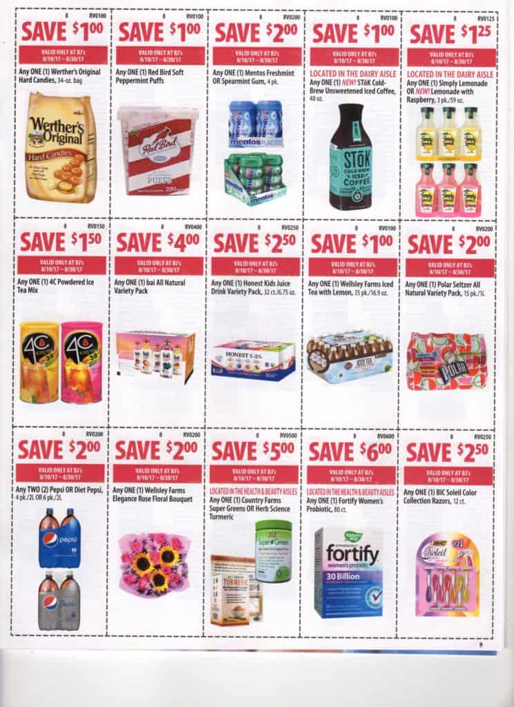 BJs front of club coupons and scan