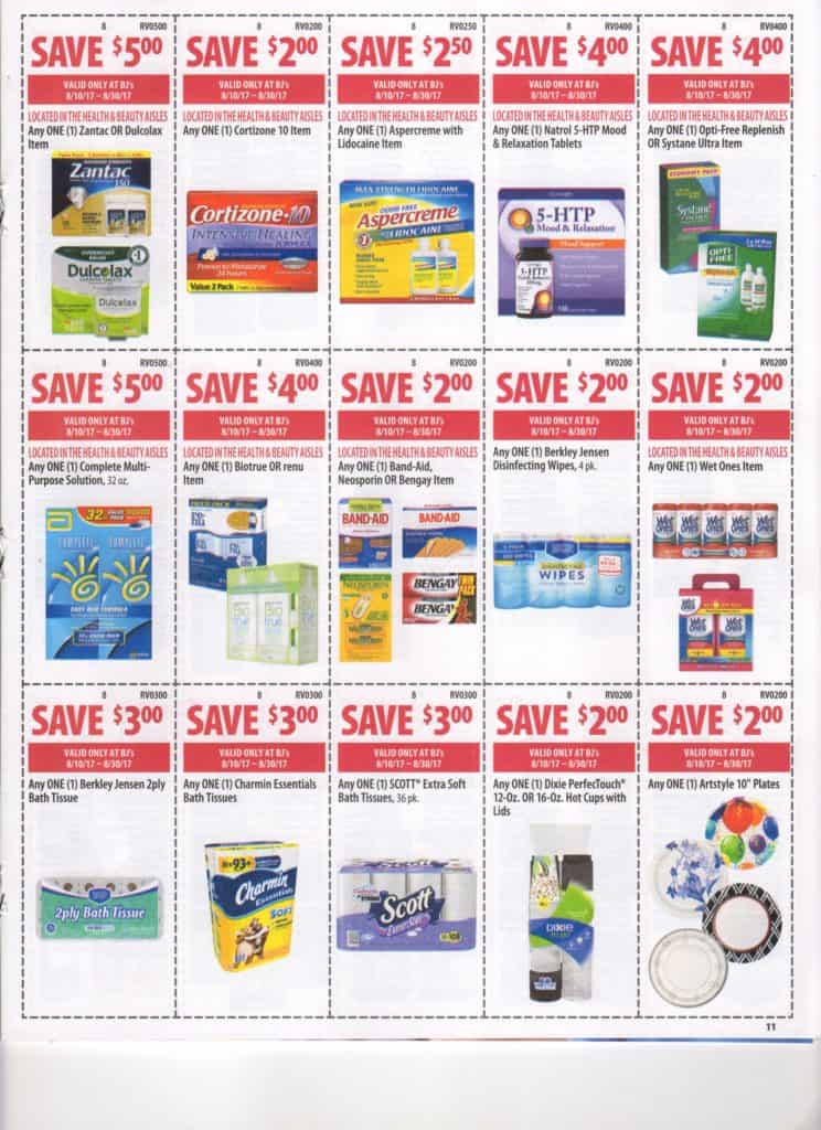 BJs front of club coupons and scan