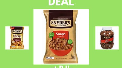 Hanopver of snyders pretzels deal at BJs