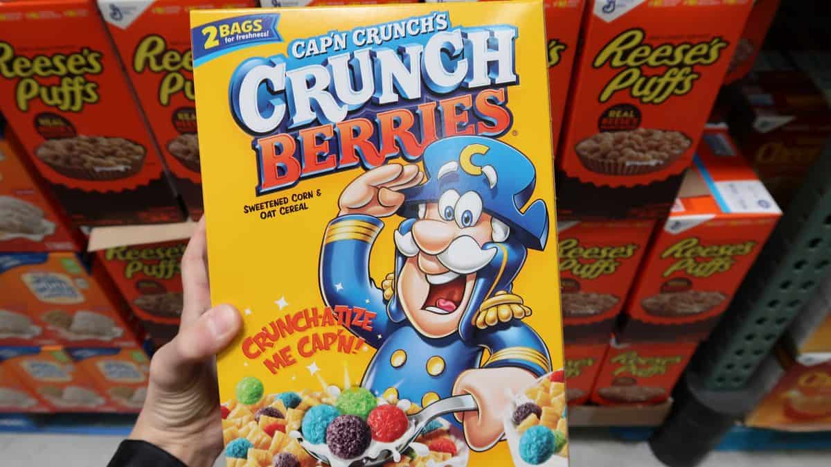 BJs coupon for cap n crunch cereal at BJs price