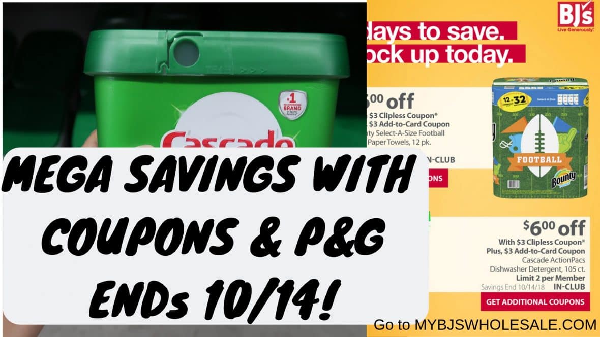cascade and bounty deal at bjs three day sale