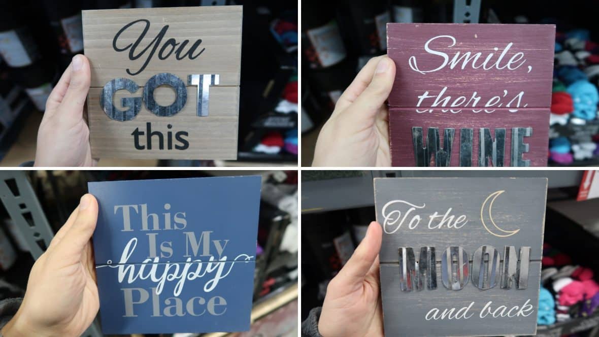 home decor table top signs at Bjs