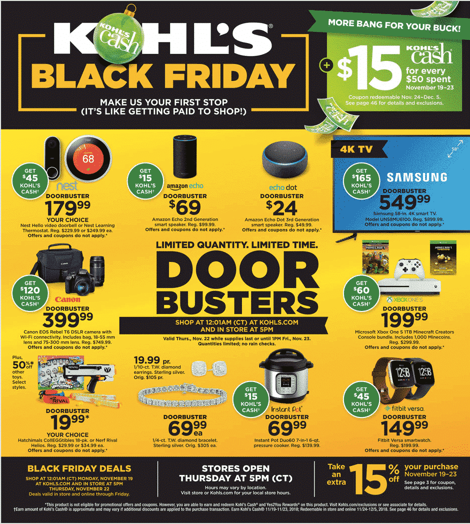 kohls black friday ad 2018