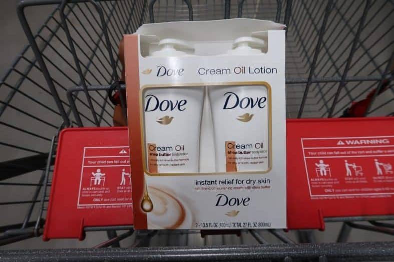 dove cream oil lotion at bjs
