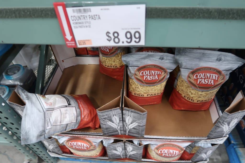 country pasta egg noodles at BJs