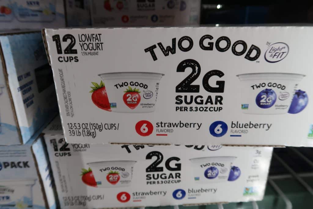 dannon two good yogurt deal at BJs