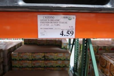 annie's bunnies cereal at Costco