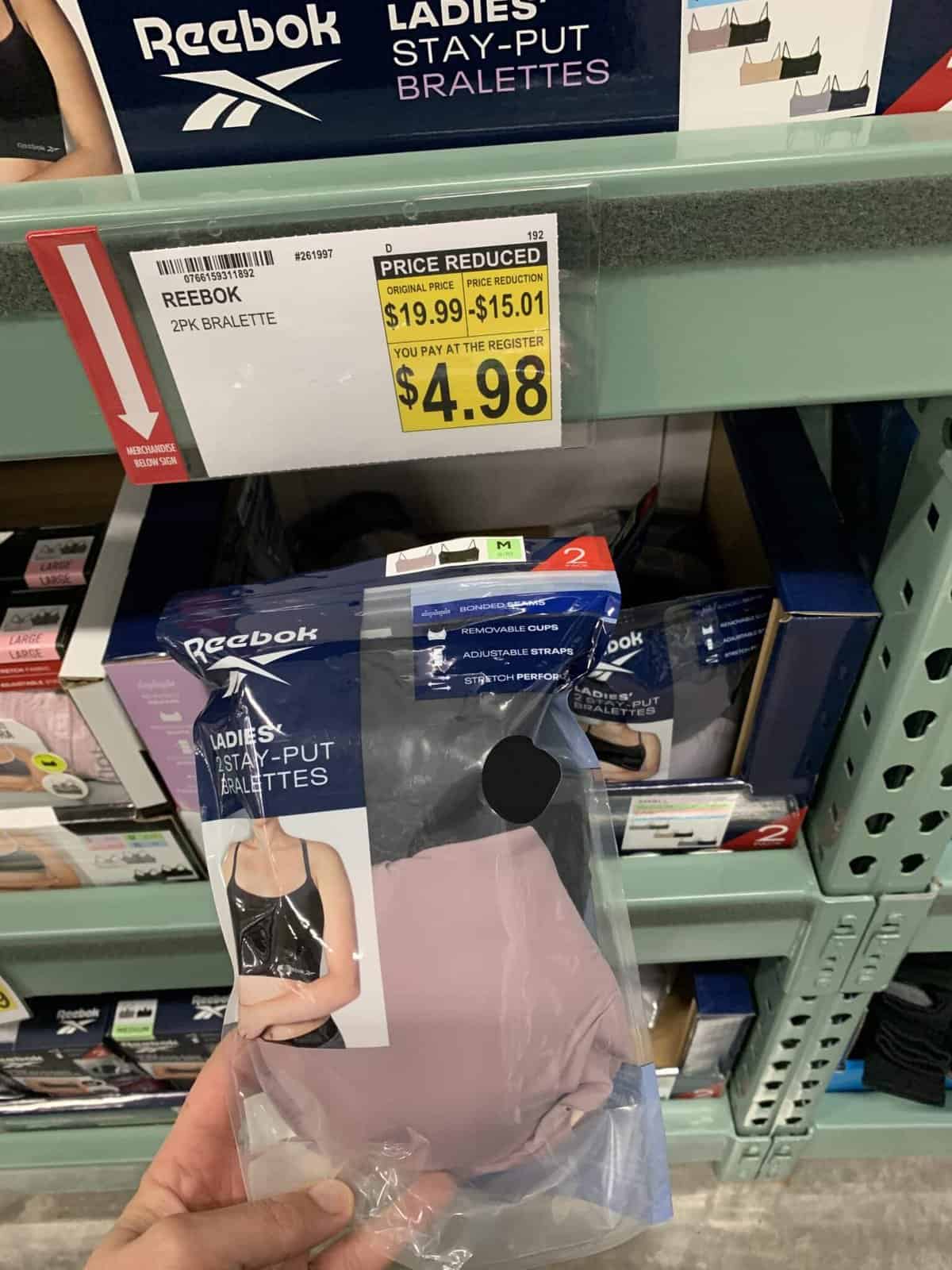 reebok bralette bjs