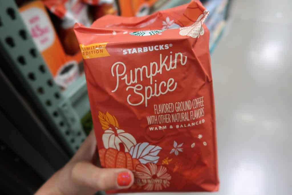pumpkin spice coffee at BJs