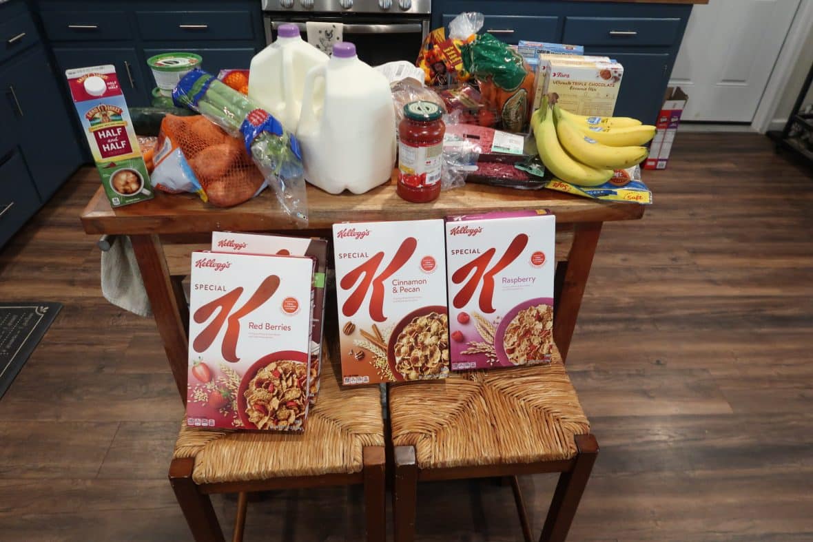 $60 menu and grocery list