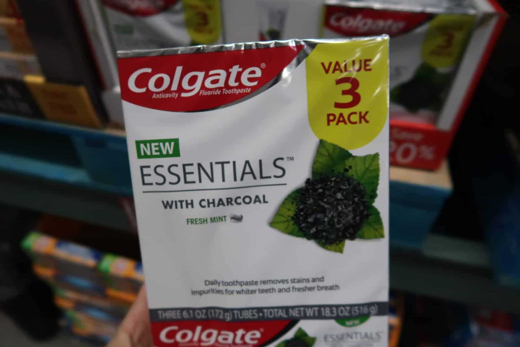 colgate essentials charcoal toothpaste