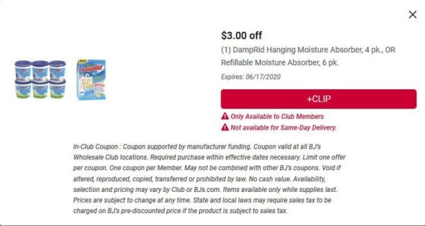 DampRid Refillable Moisture Absorber 6pk $2.00 each! | MyBJsWholesale
