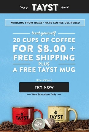 tayst coffee deal
