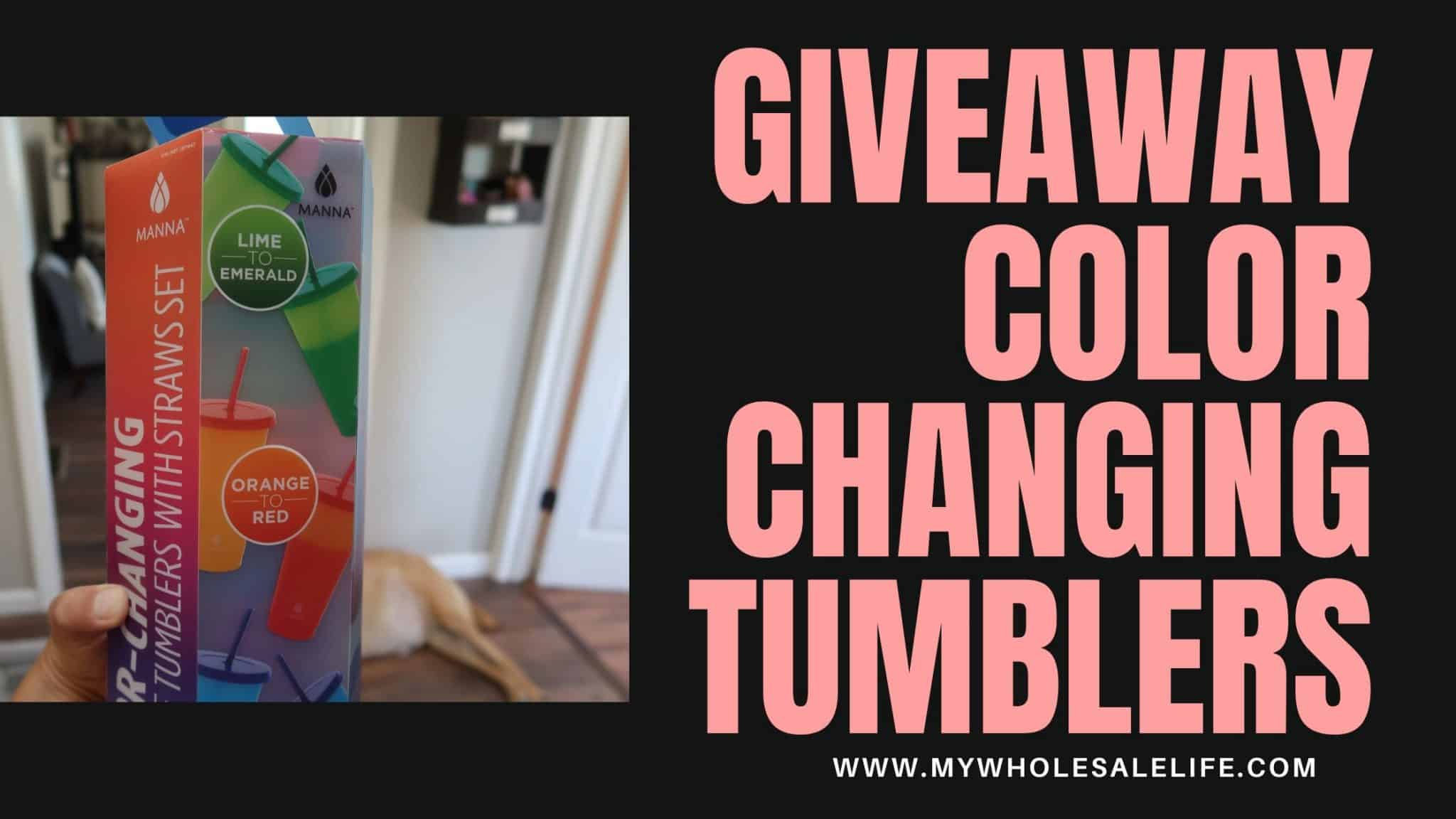 giveaway color changing tumblers