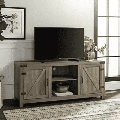 w trends barn door tv stand