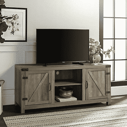 w trends barn door tv stand