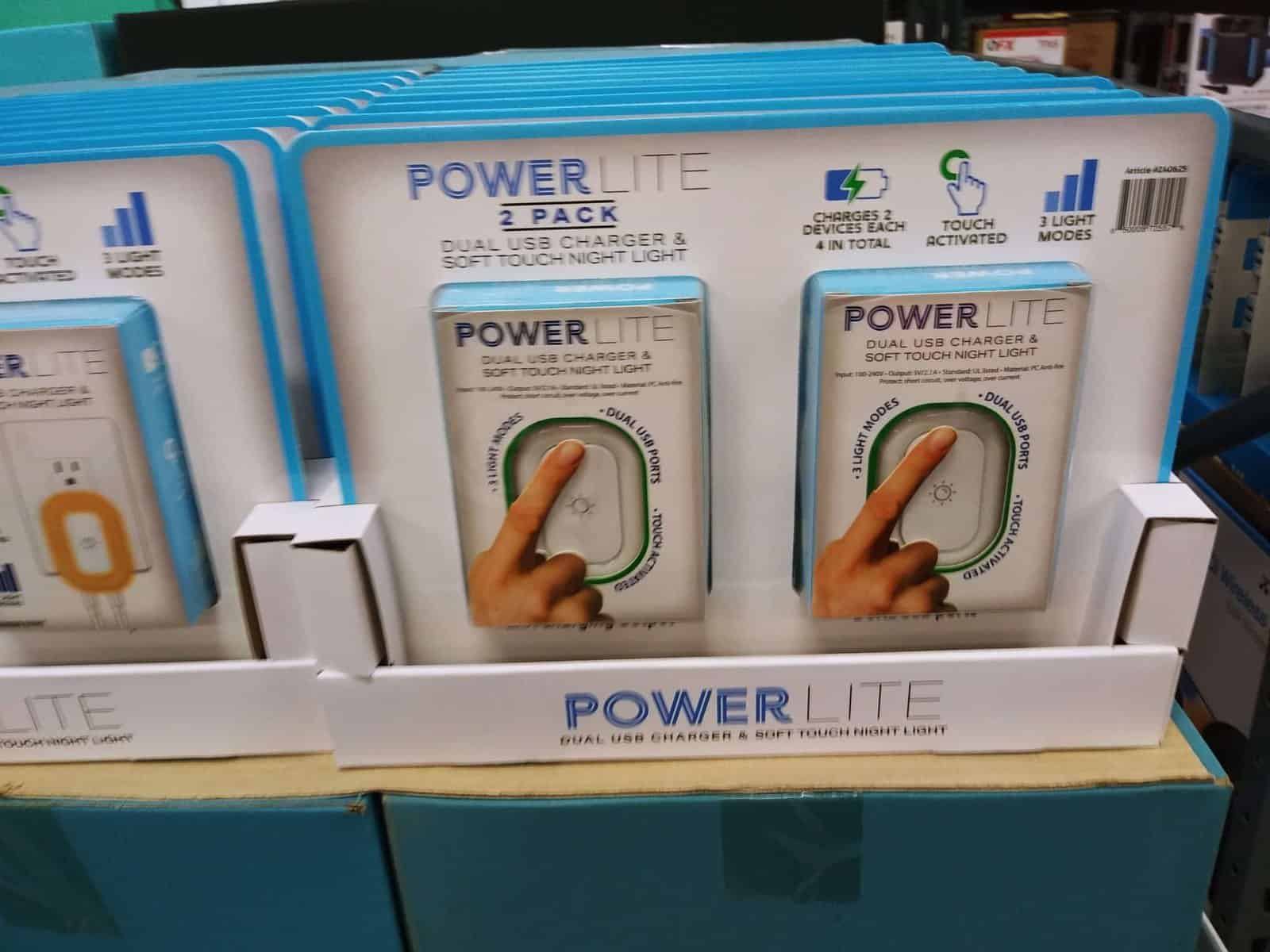 Powerlite Touch Enabled Night Light/ Dual USB Outlet
