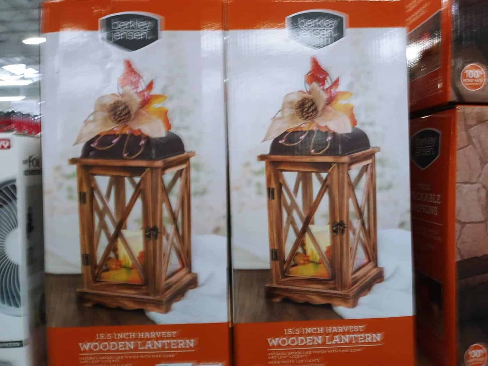 Berkley Jensen Harvest Wooden Lantern