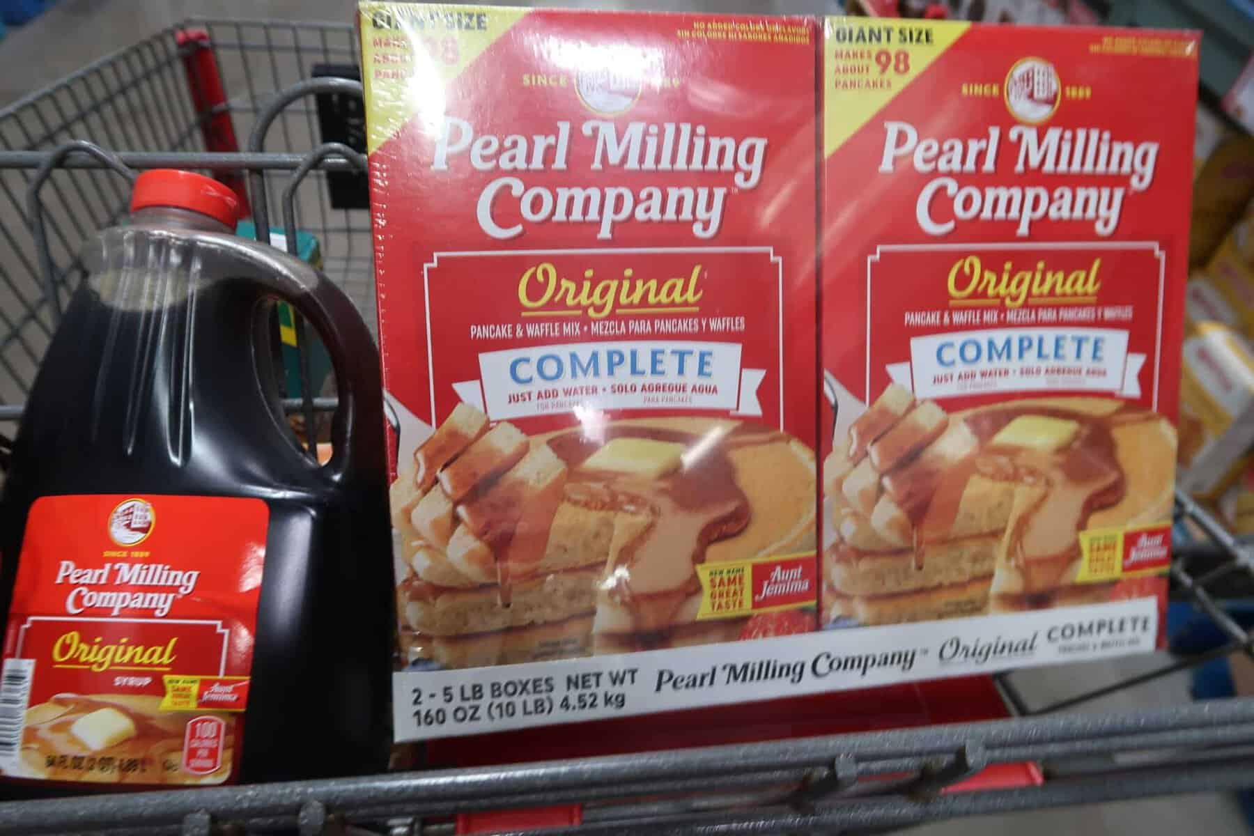 pearl milling syrup and pancake mix at bjs
