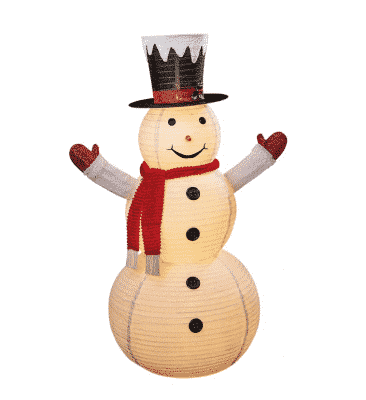 6ft Twinkle Hoop Snowman and Red Scarf