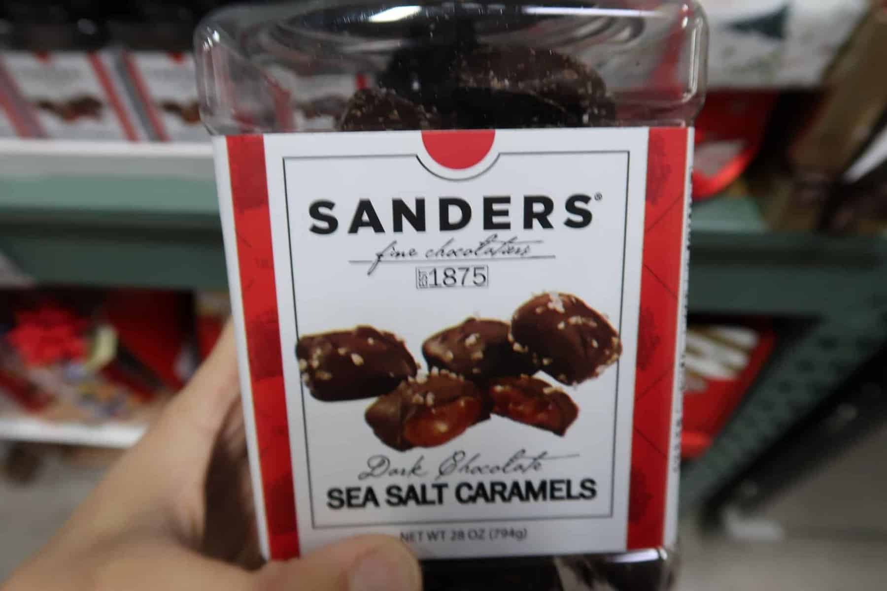 Sanders dark chocolate sea salt caramels