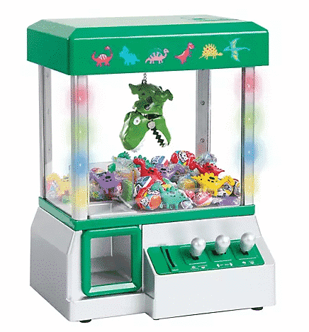 claw game with lights and toys