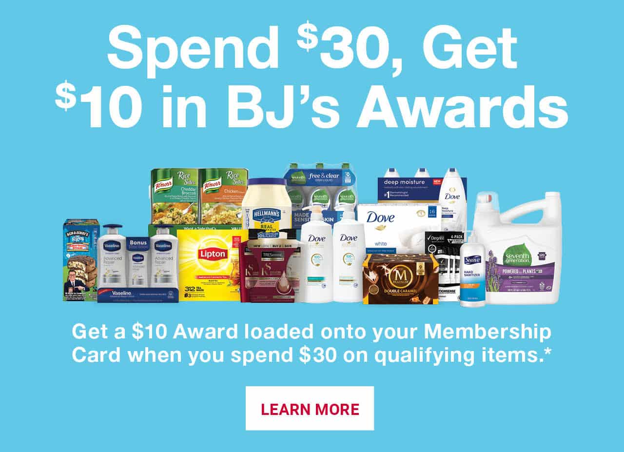 bjs spend $30 get a $10 award