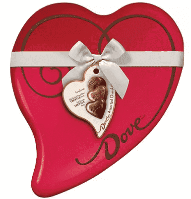 dove chocolate hearts