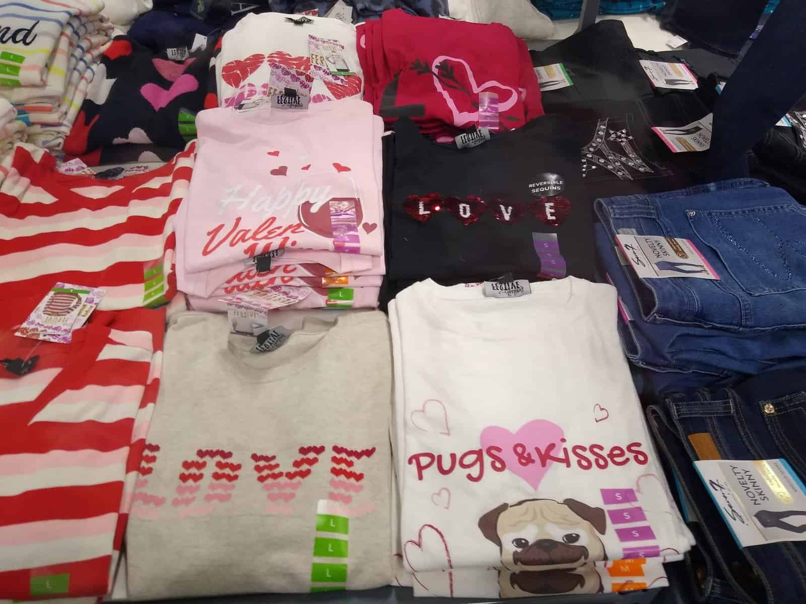 valentines day womens shirts at bjs