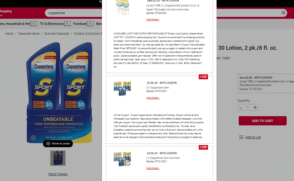 TRIPLE Coupon Stack for Coppertone Sunscreen My BJs Wholesale Club