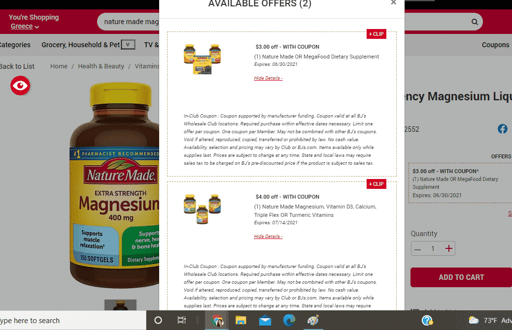 nature made magnesium vitamins
