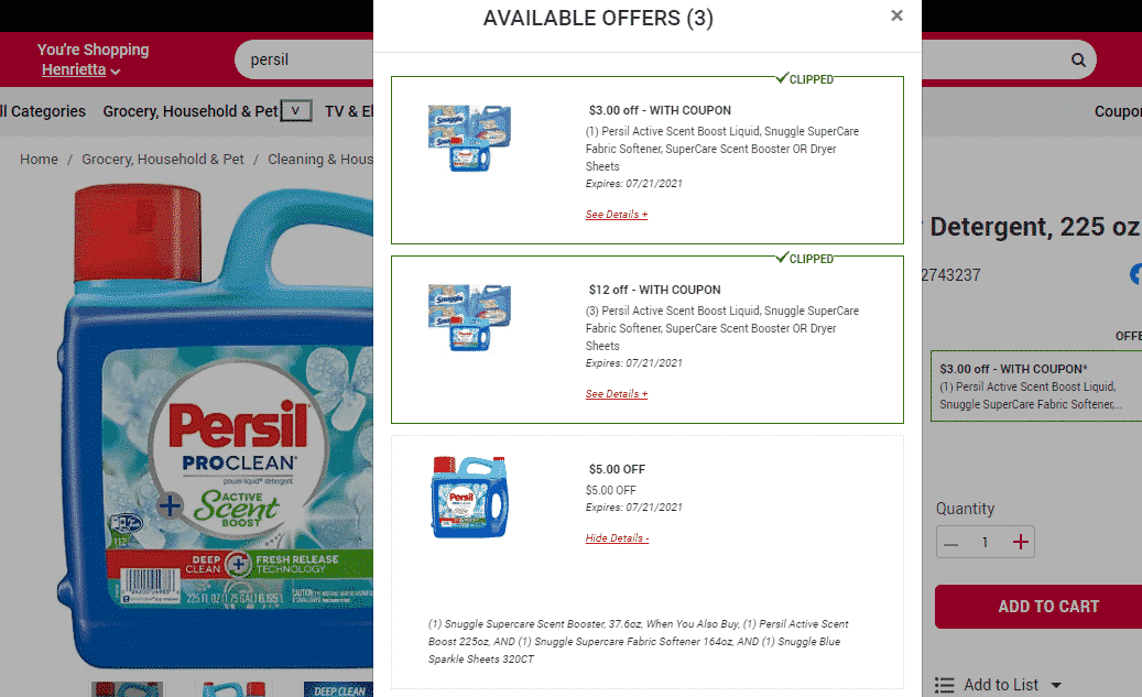 persil and snuggle deal