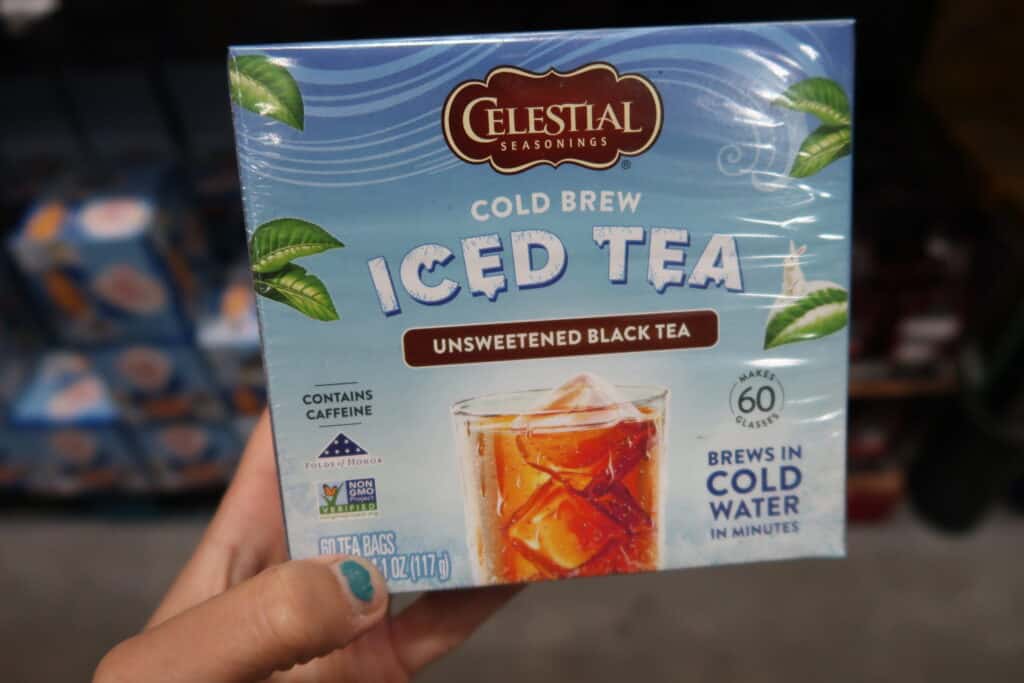 celestial cold brew unsweetened black tea