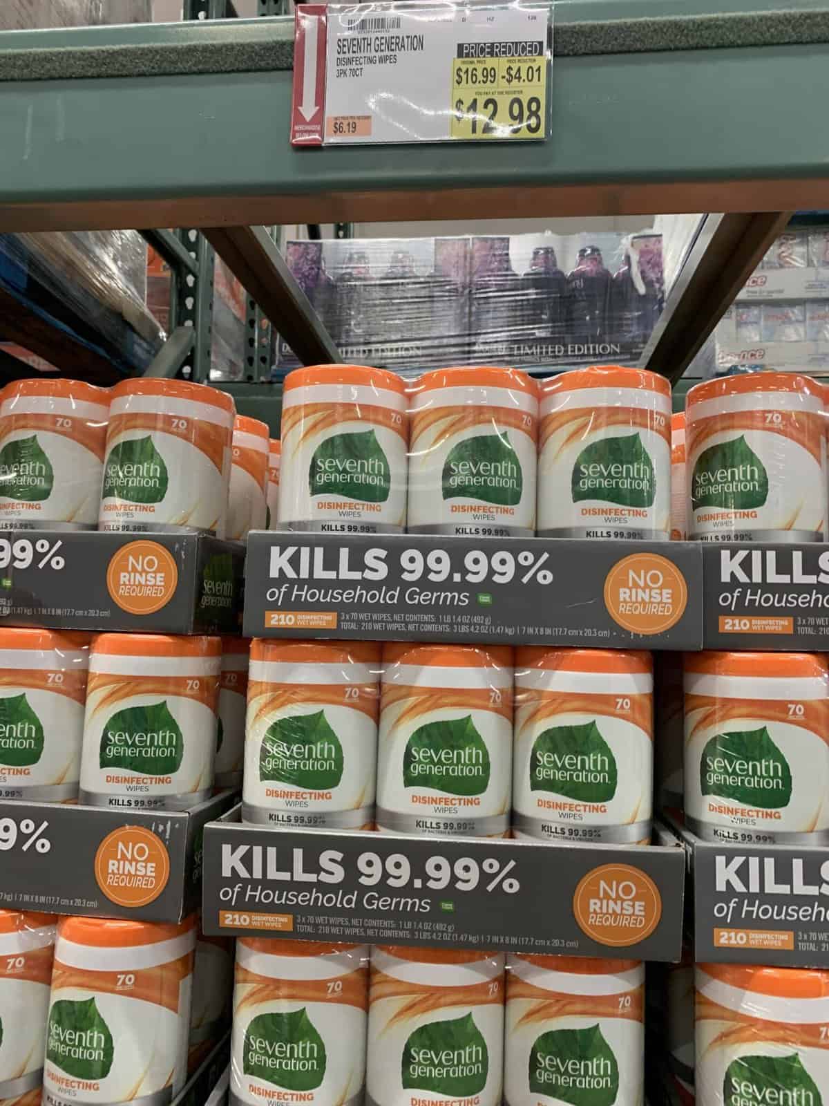 seventh generation disinfecting wipes at bjs
