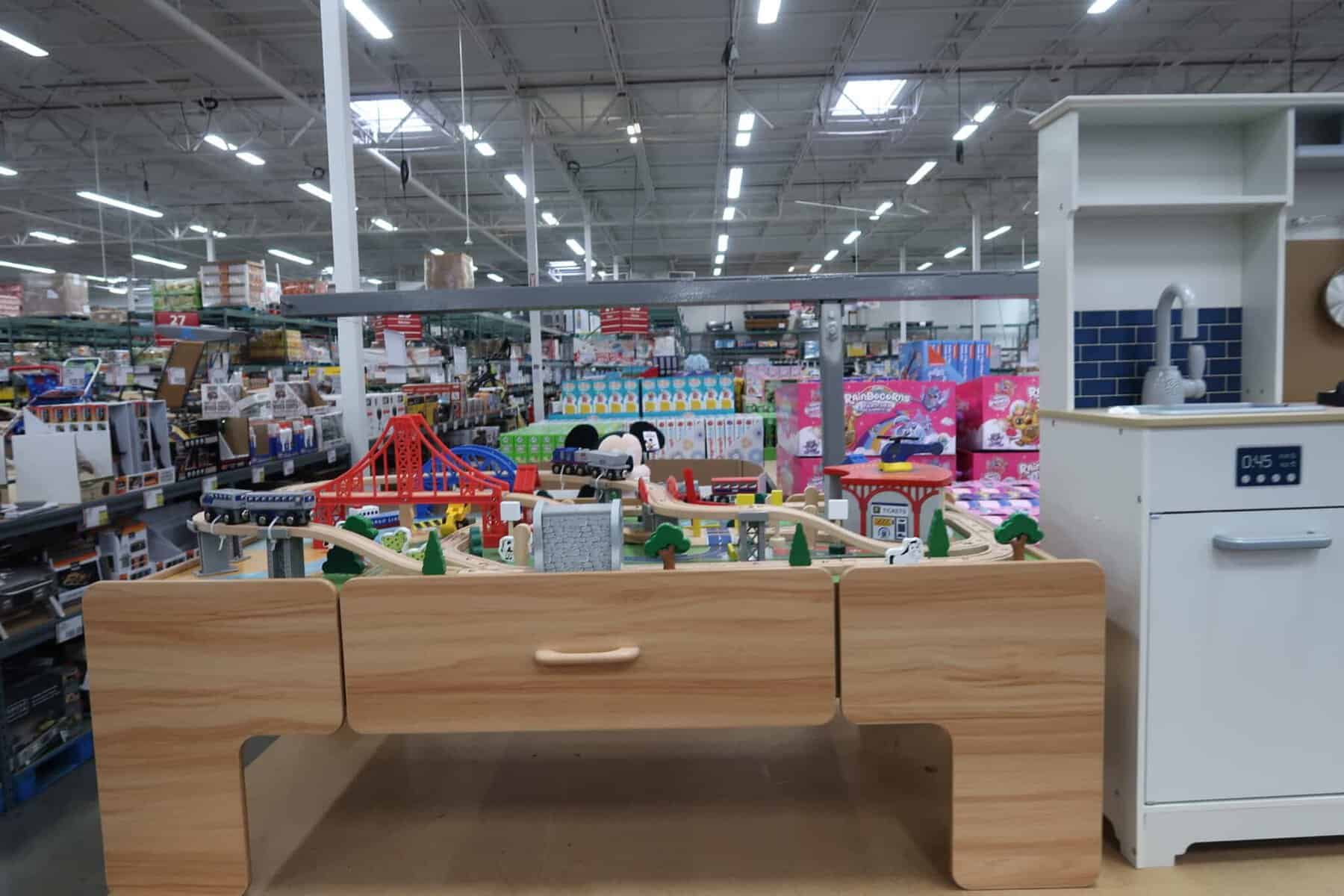 kidkrft toy train table set at bjs
