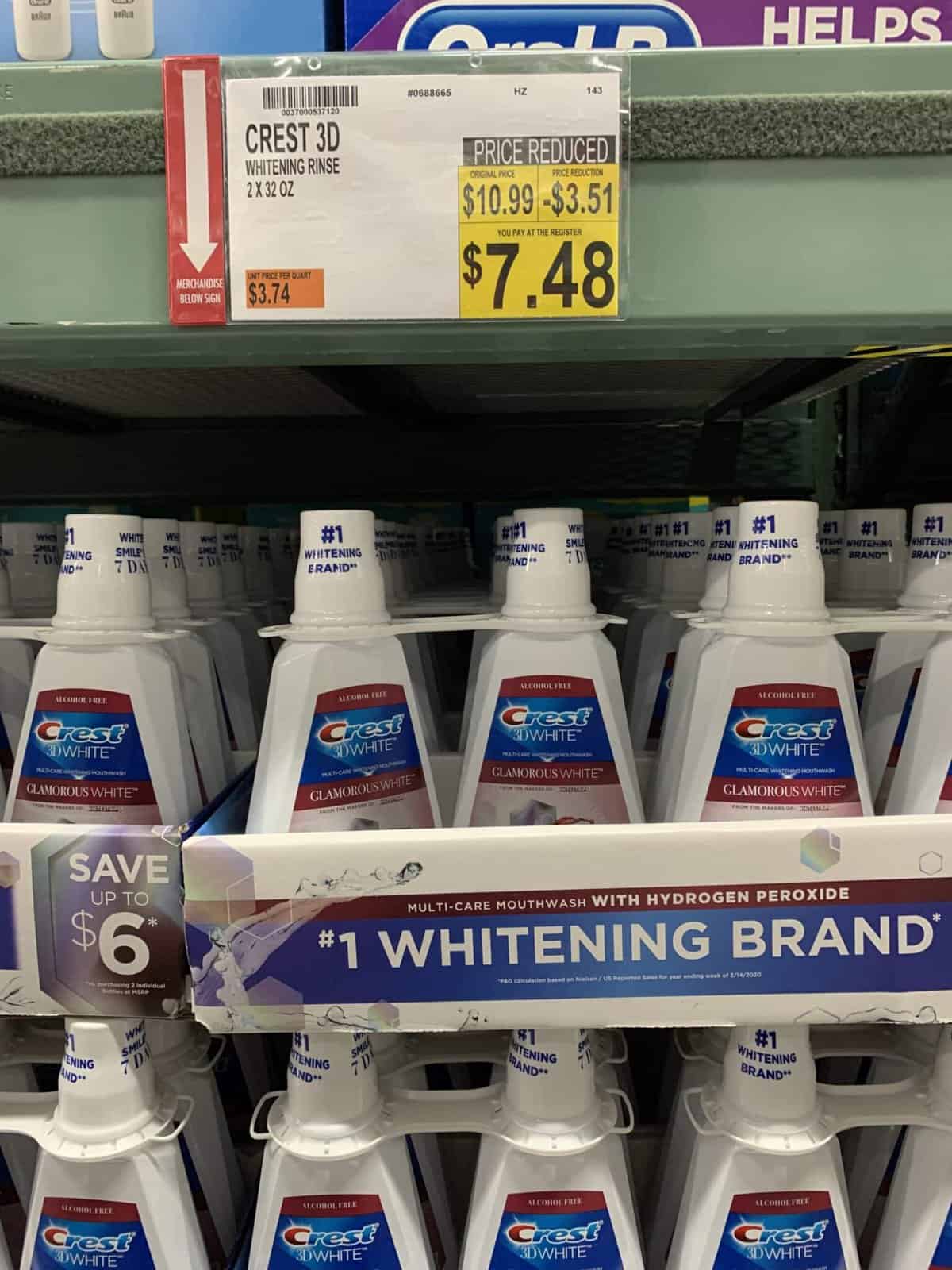 crest mouthwash at bjs clearance