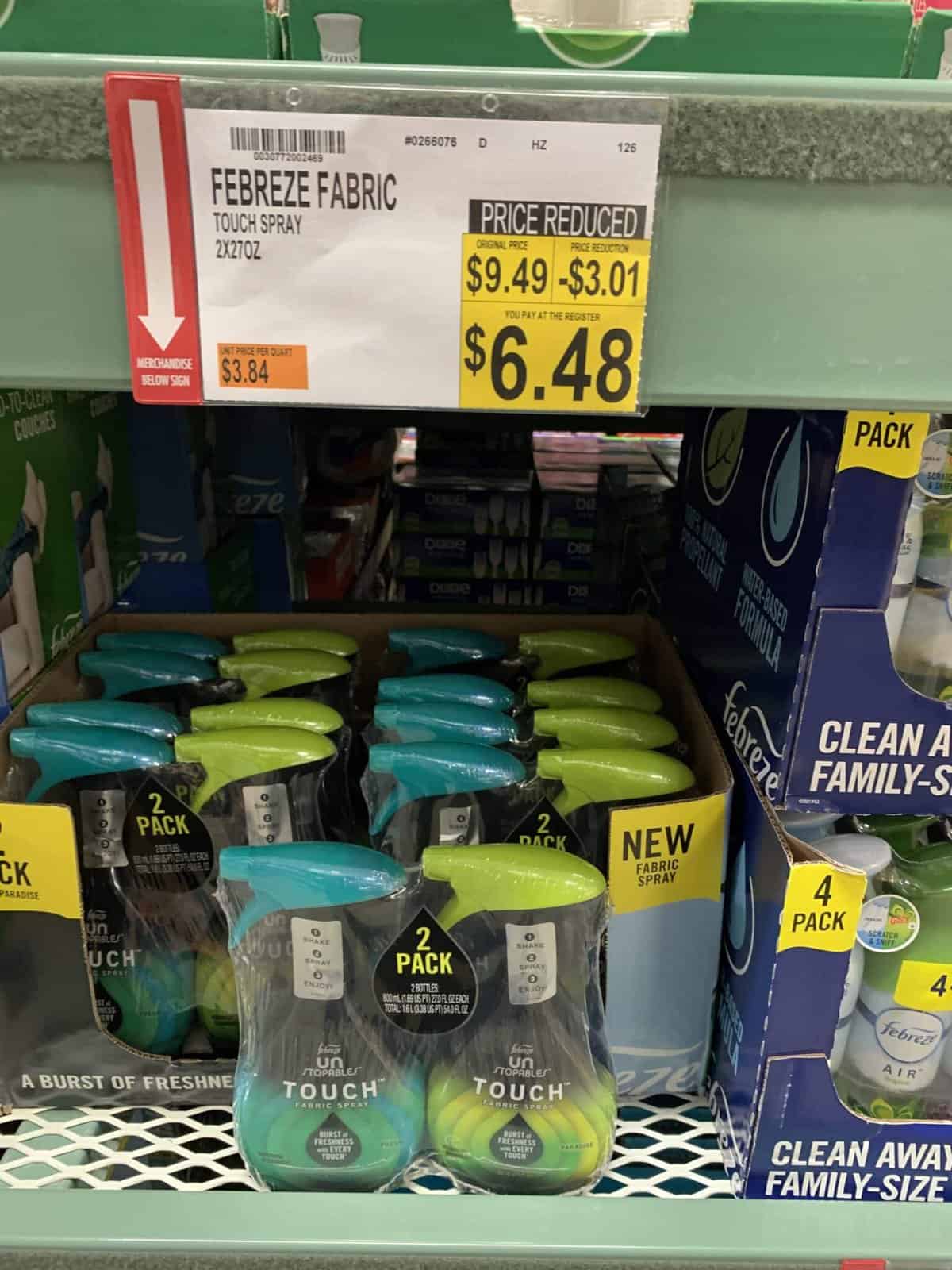 febreze clearance at bjs