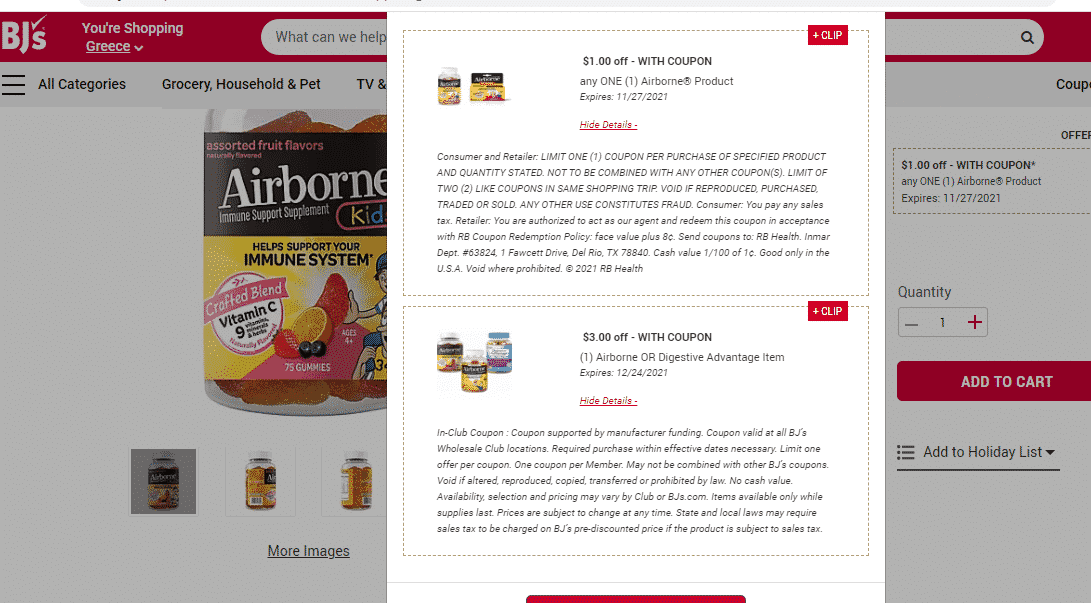 airborne coupon stack