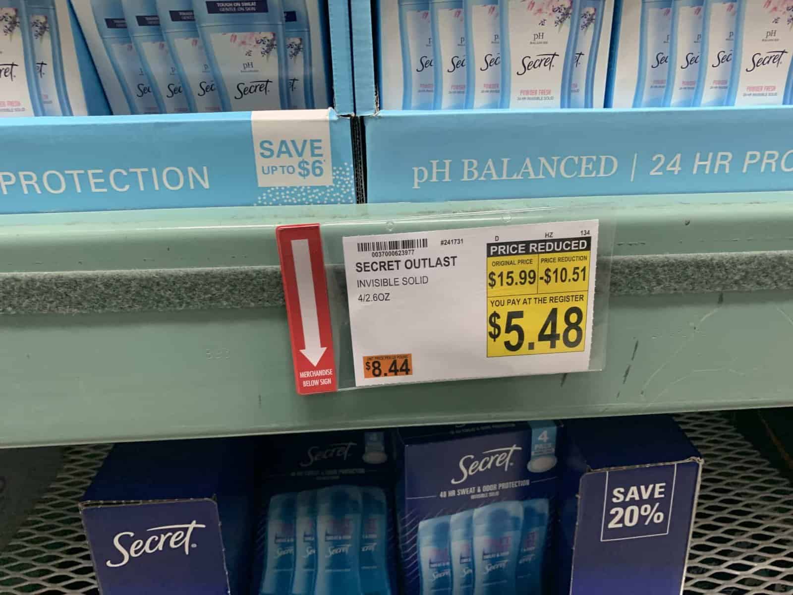 secret deodorant at bjs wholeasale club