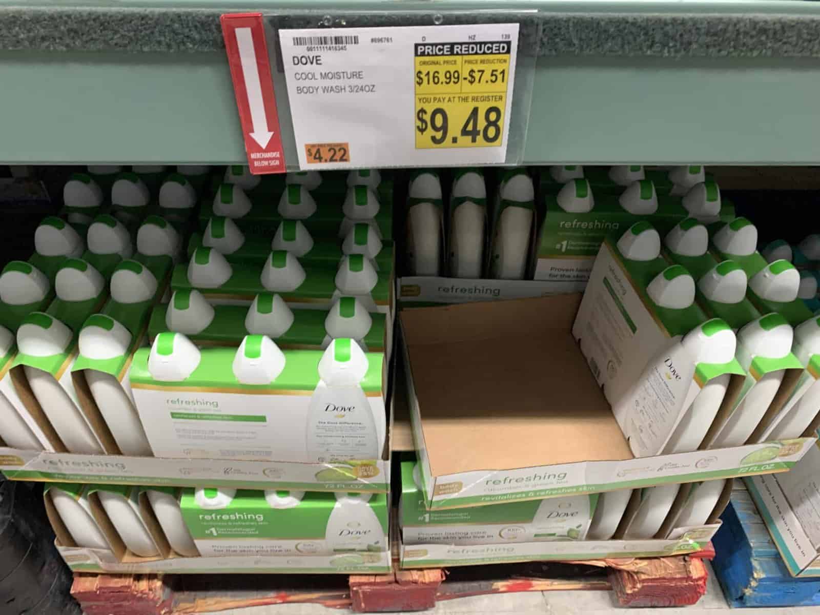 dove body wash clearance at bjs wholesale club