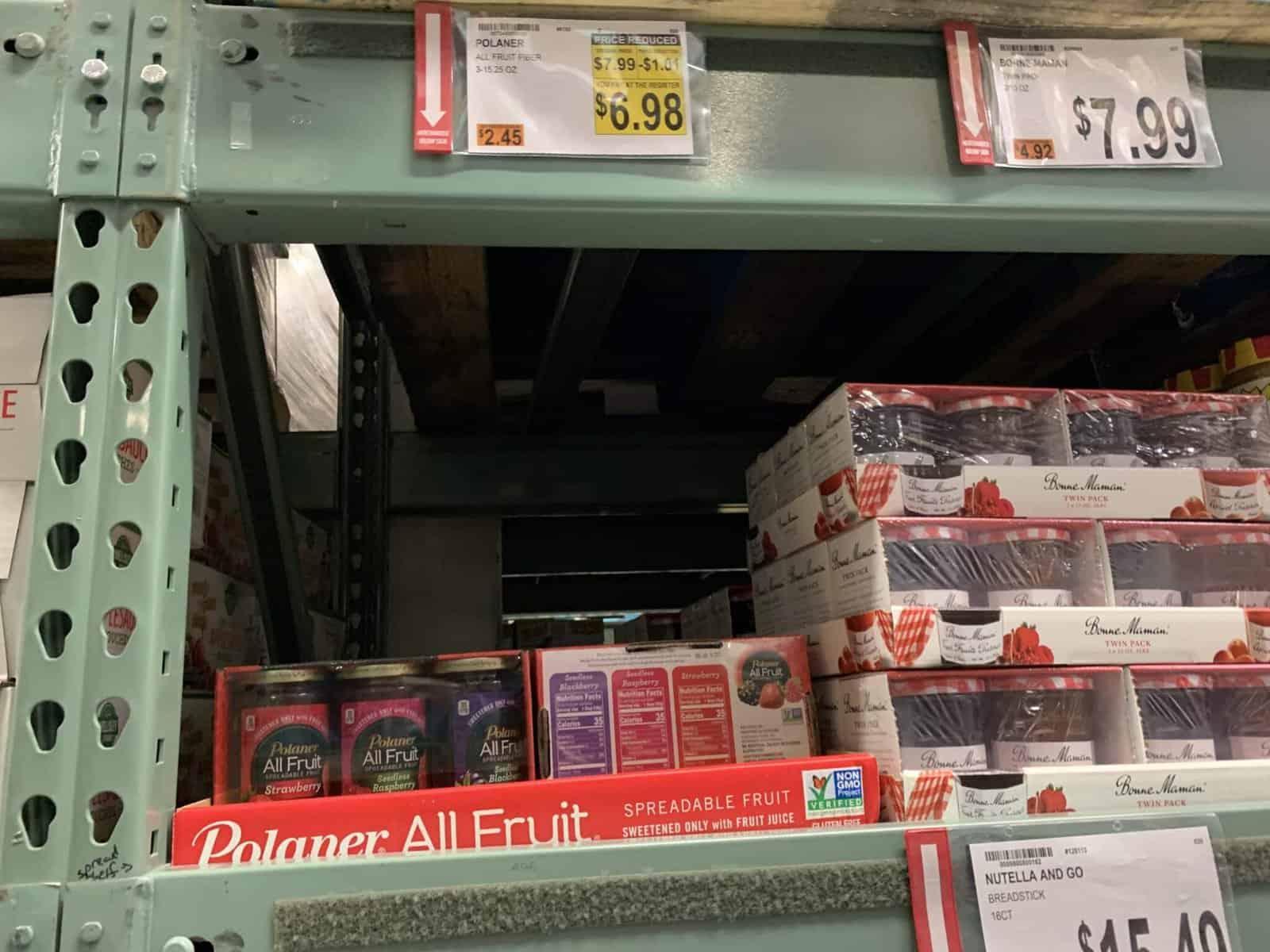 polaner fruit spread at bjs