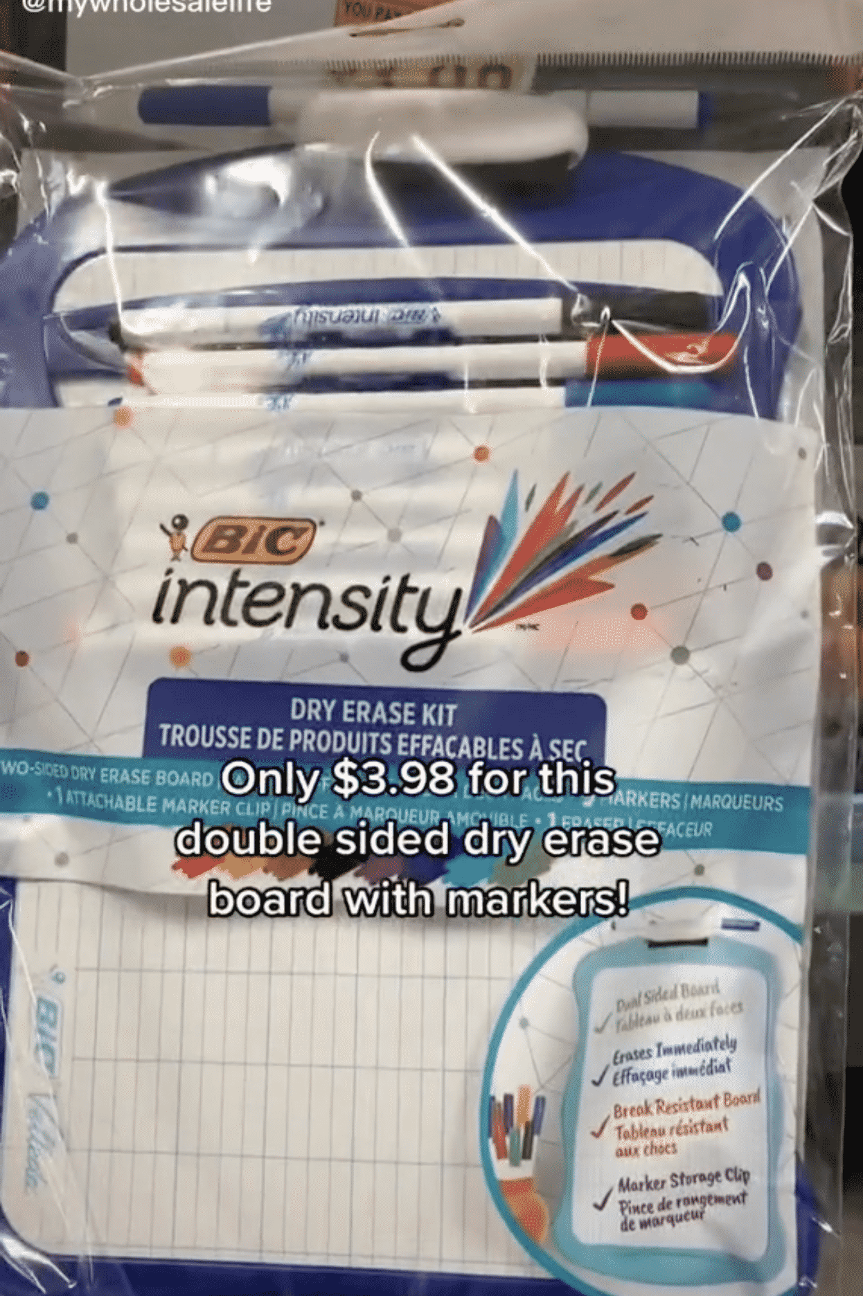 bic intensity dry erase board at bjs