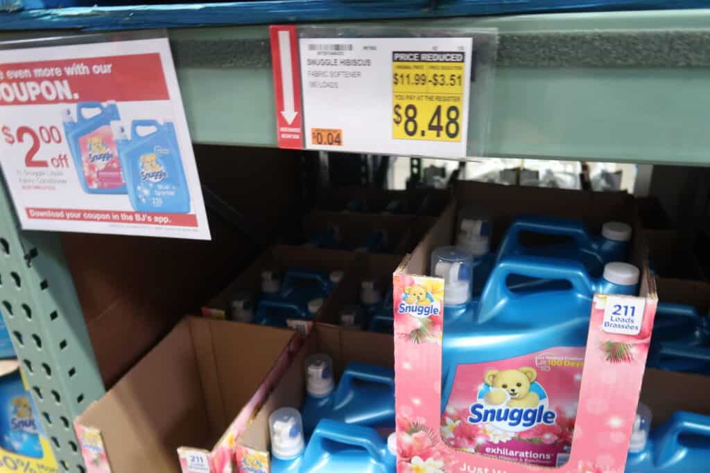 snuggle fabric softener clearance at bjs